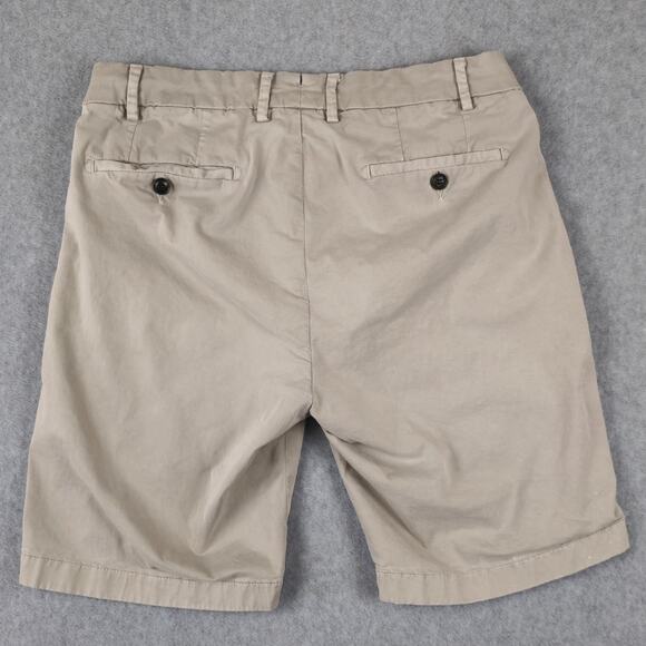 Peter Millar Shorts Size 31 Crown Crafted Khaki Flat Front Chino - Picture 2 of 13